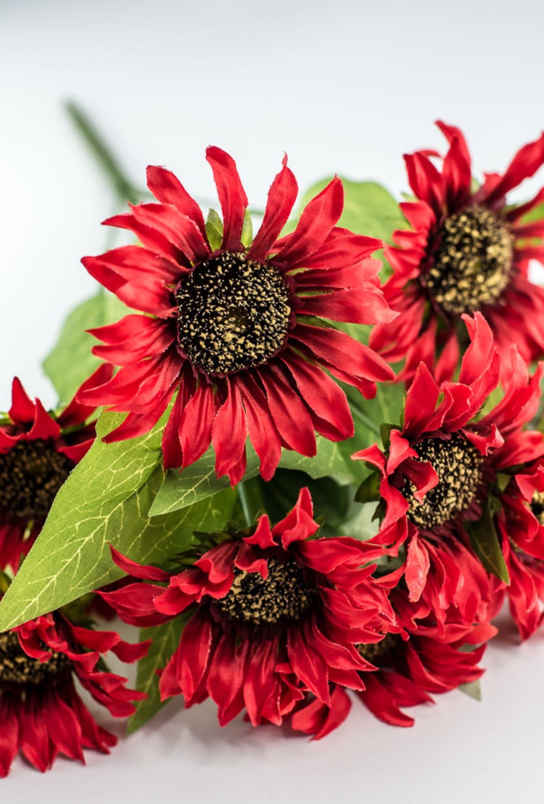 Artificial Sunflower flower bush - red - Greenery Marketartificial flowers12043