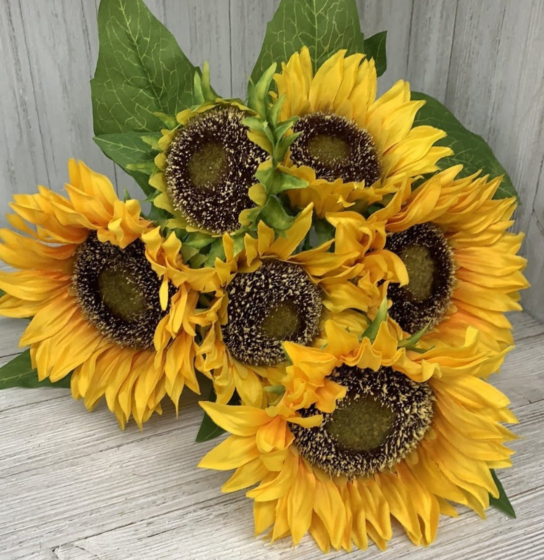 Artificial Sunflower flower bush - yellow - Greenery Marketartificial flowers12001