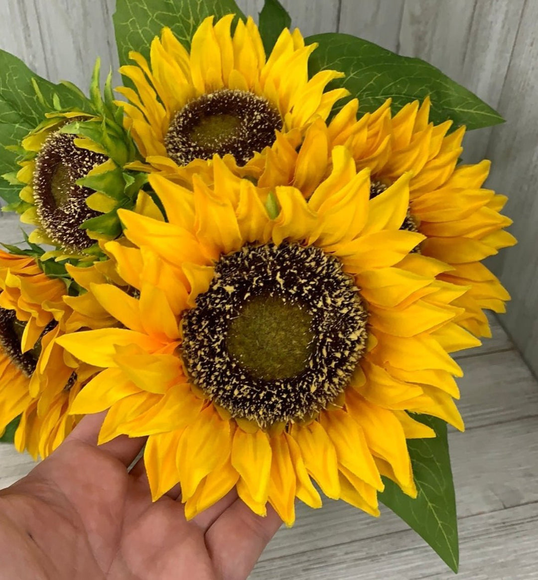 Artificial Sunflower flower bush - yellow - Greenery Marketartificial flowers12001