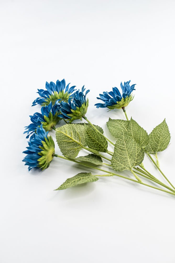 Artificial Sunflower flower spray - blue - Greenery Marketartificial flowers12405