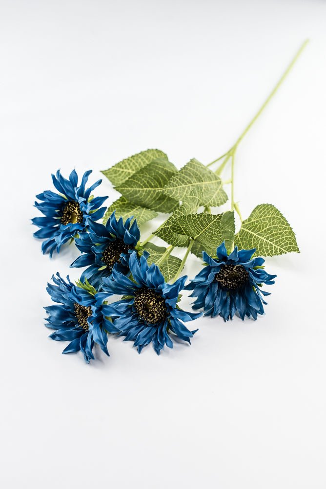 Artificial Sunflower flower spray - blue - Greenery Marketartificial flowers12405