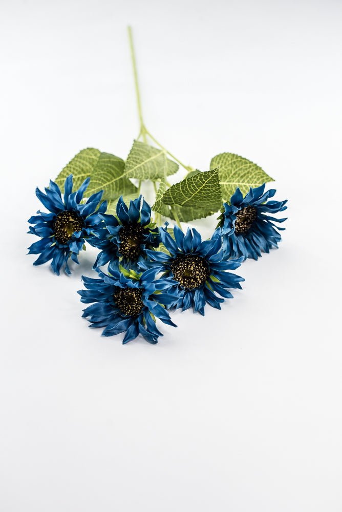 Artificial Sunflower flower spray - blue - Greenery Marketartificial flowers12405