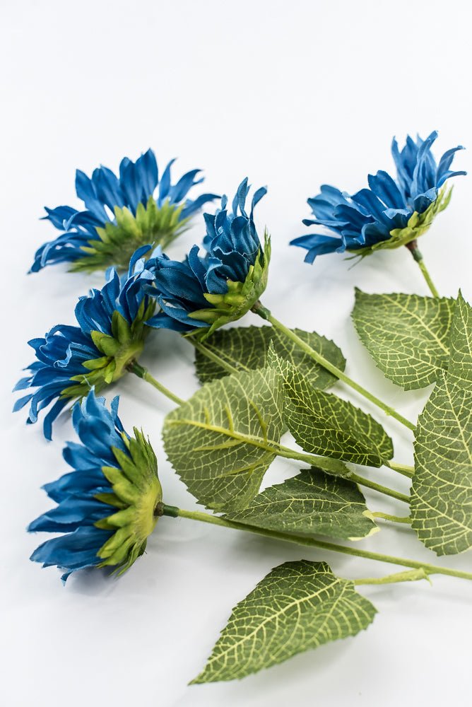 Artificial Sunflower flower spray - blue - Greenery Marketartificial flowers12405