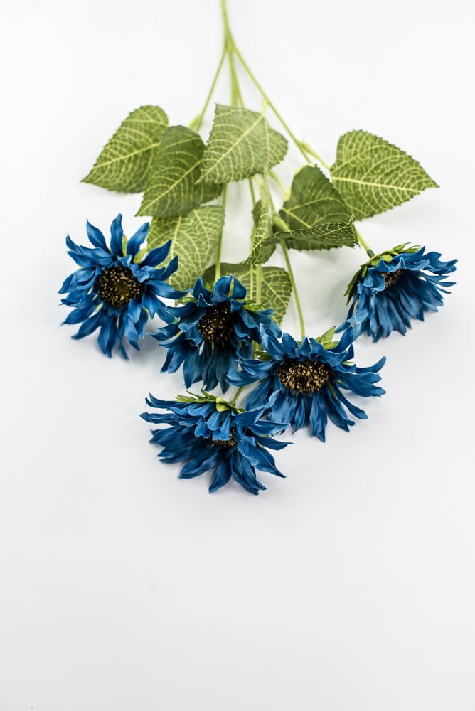 Artificial Sunflower flower spray - blue - Greenery Marketartificial flowers12405
