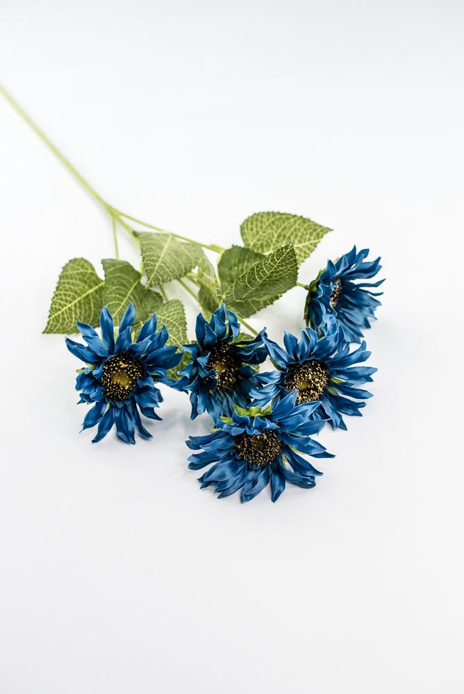 Artificial Sunflower flower spray - blue - Greenery Marketartificial flowers12405
