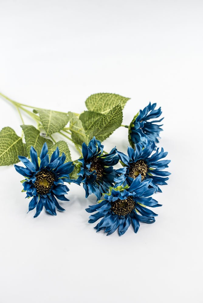 Artificial Sunflower flower spray - blue - Greenery Marketartificial flowers12405