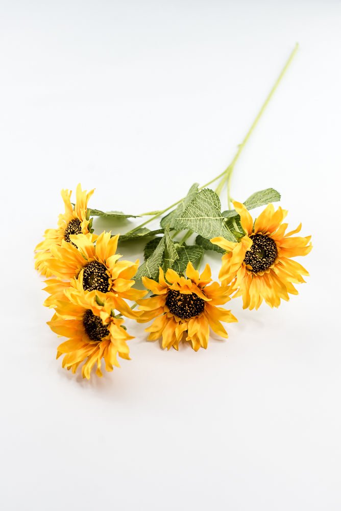 Artificial Sunflower flower spray - yellow - Greenery Marketartificial flowers12401