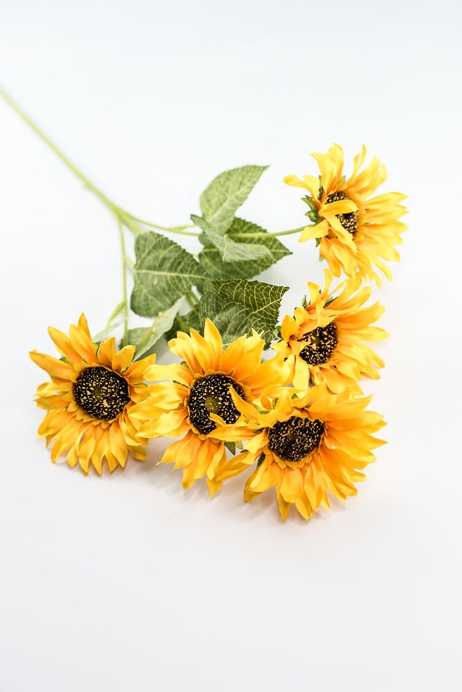 Artificial Sunflower flower spray - yellow - Greenery Marketartificial flowers12401