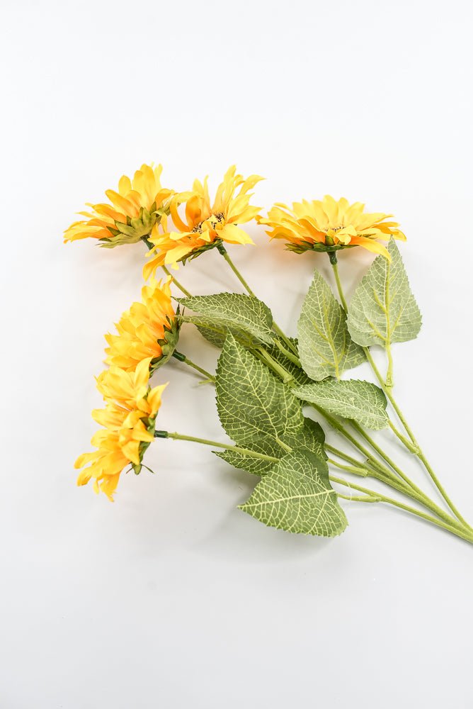 Artificial Sunflower flower spray - yellow - Greenery Marketartificial flowers12401