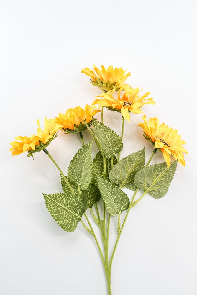 Artificial Sunflower flower spray - yellow - Greenery Marketartificial flowers12401