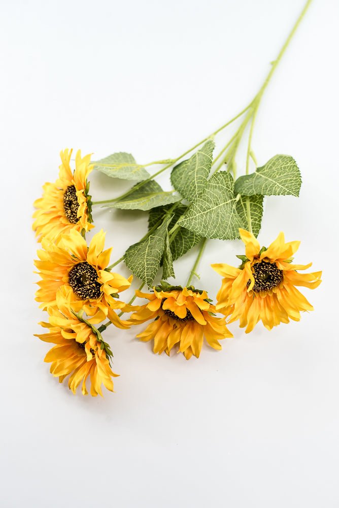 Artificial Sunflower flower spray - yellow - Greenery Marketartificial flowers12401