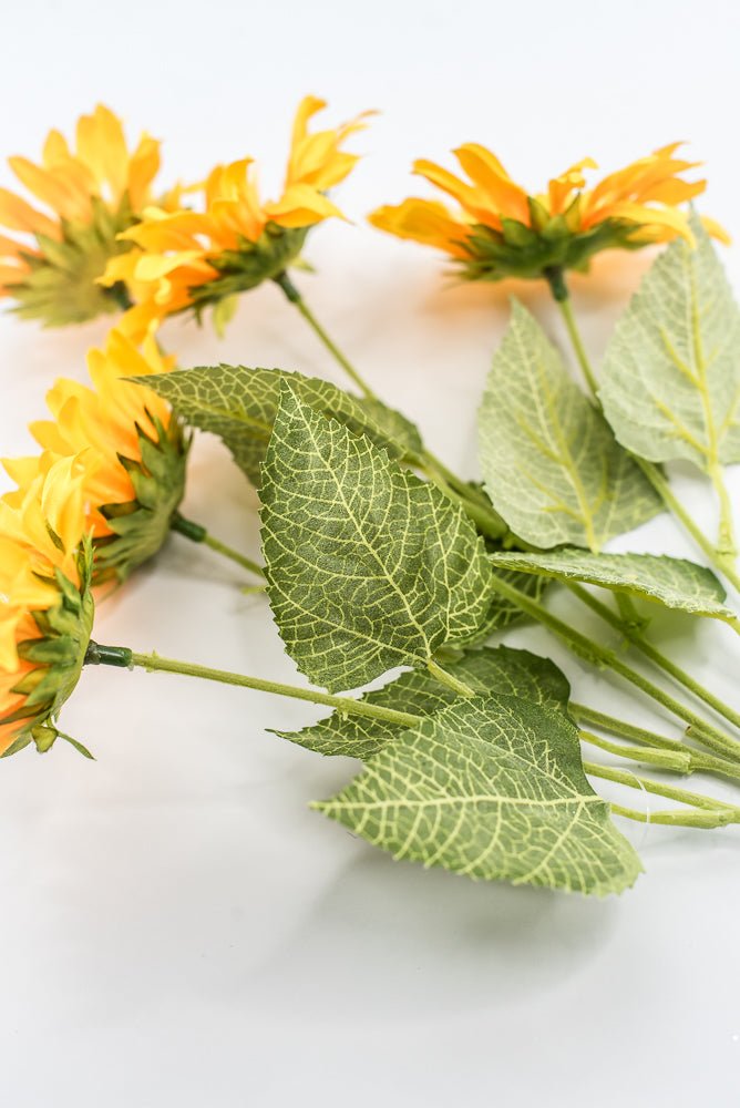 Artificial Sunflower flower spray - yellow - Greenery Marketartificial flowers12401