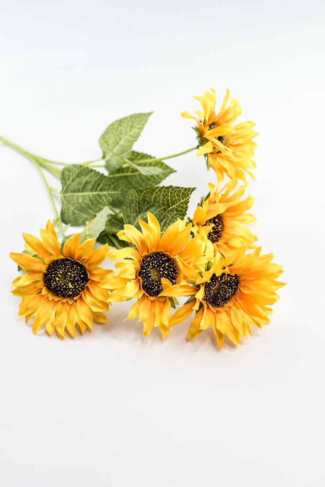 Artificial Sunflower flower spray - yellow - Greenery Marketartificial flowers12401