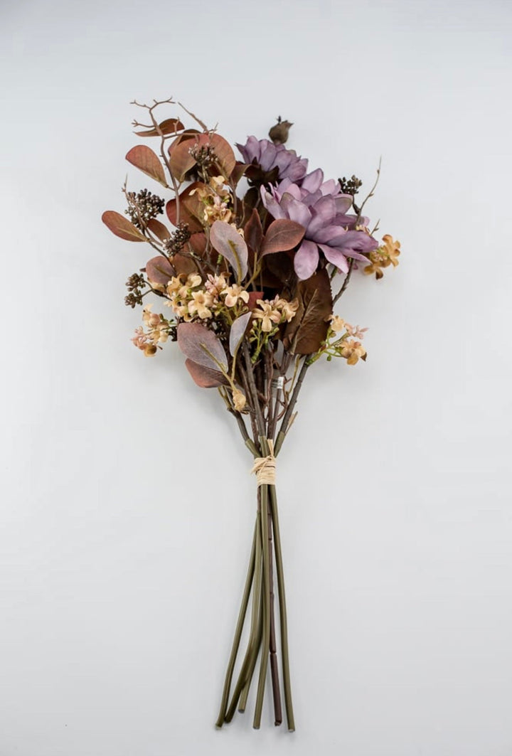 Artificial sunflowers and eucalyptus mixed bundle - antique purple - Greenery MarketArtificial Flora26338