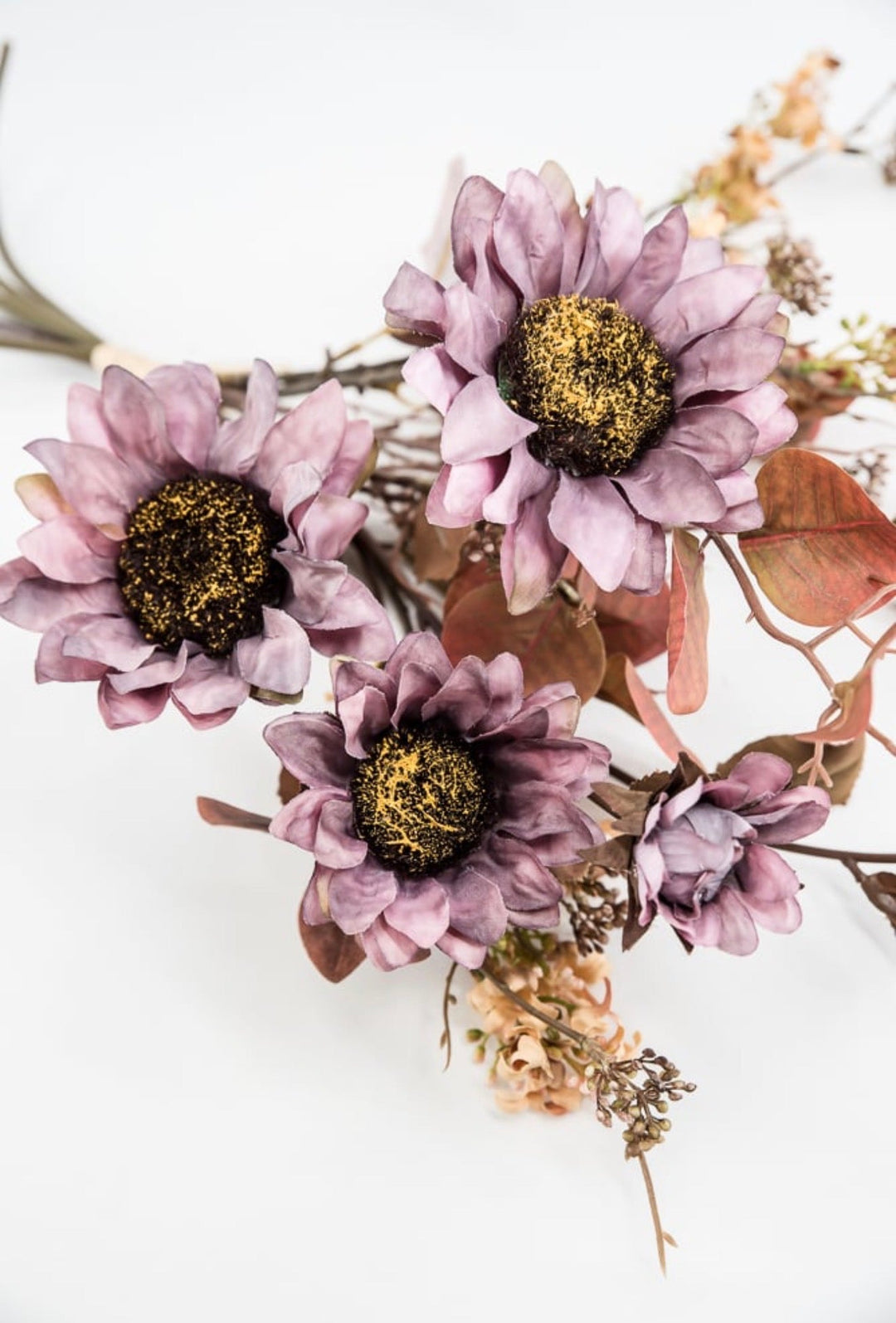 Artificial Sunflowers & Mixed Filler Bundle - Dusty Purple - Greenery MarketArtificial Flora26338