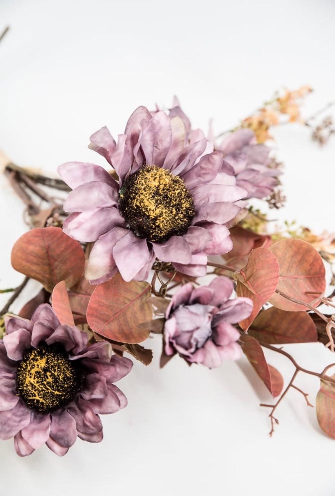Artificial Sunflowers & Mixed Filler Bundle - Dusty Purple - Greenery MarketArtificial Flora26338