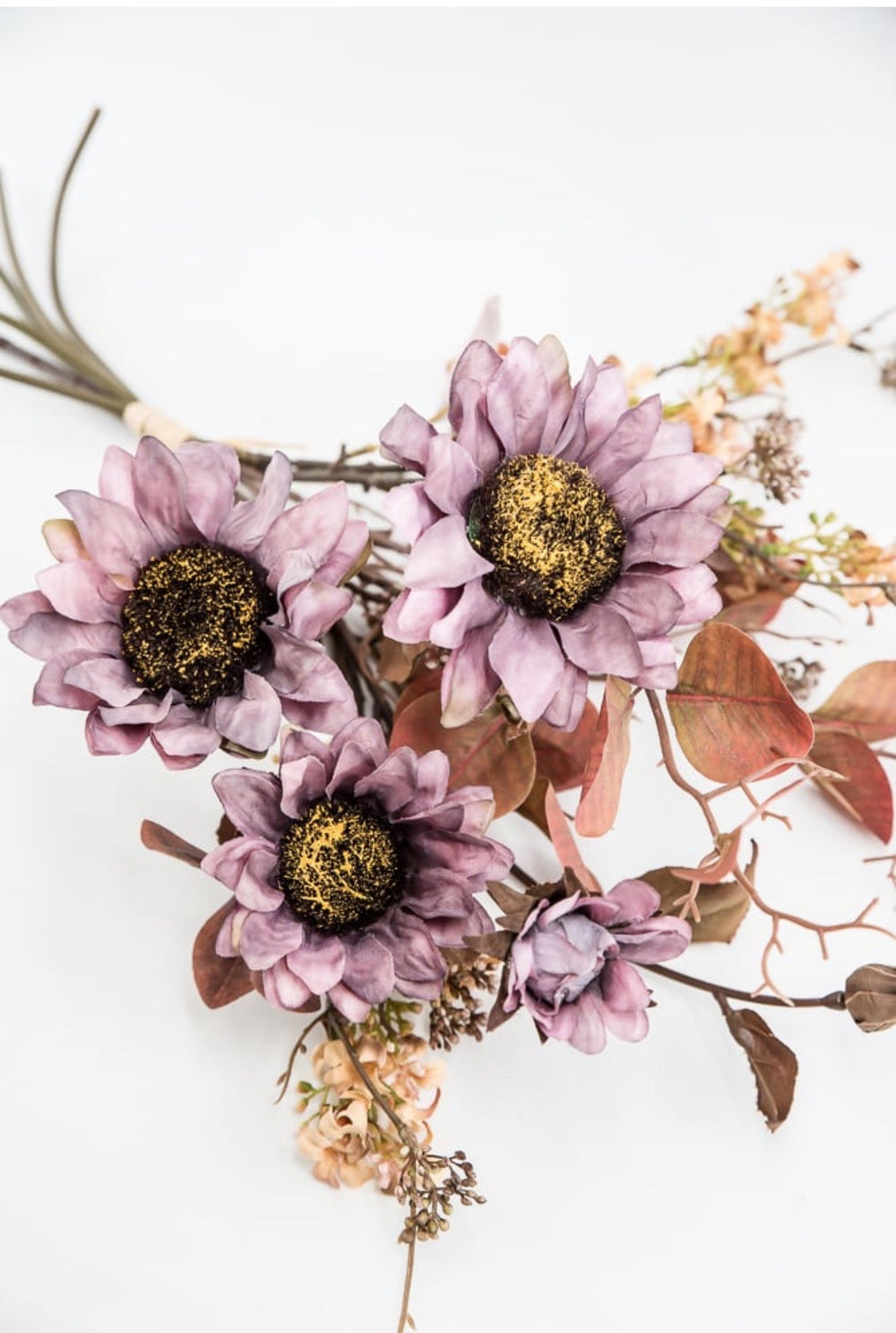 Artificial Sunflowers & Mixed Filler Bundle - Dusty Purple - Greenery MarketArtificial Flora26338