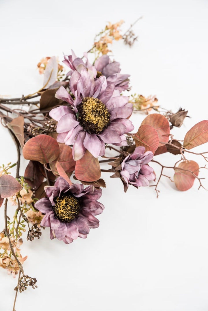Artificial Sunflowers & Mixed Filler Bundle - Dusty Purple - Greenery MarketArtificial Flora26338