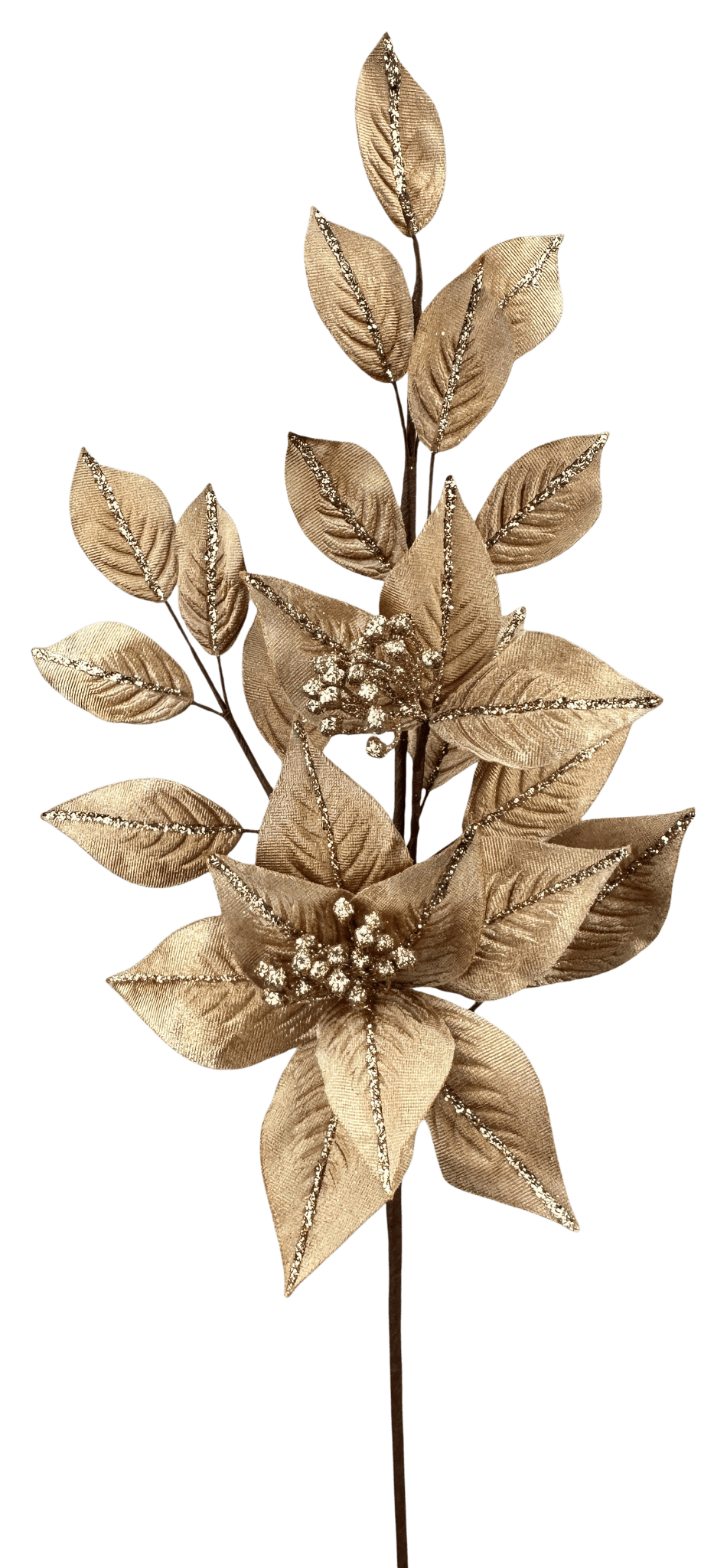 Artificial Tan Poinsettia Leaves Spray - 27" - Greenery Market86872TAN