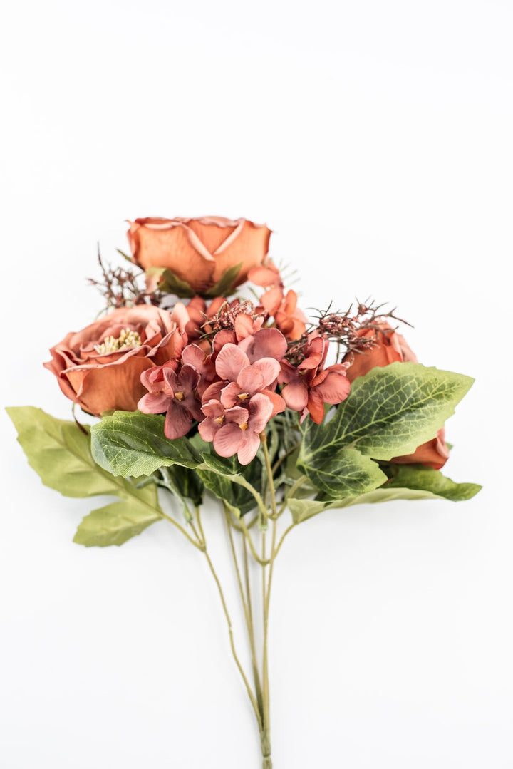 Artificial Terracotta Rose Filler Bush - 15" - Greenery MarketArtificial Flowers57453TARRA