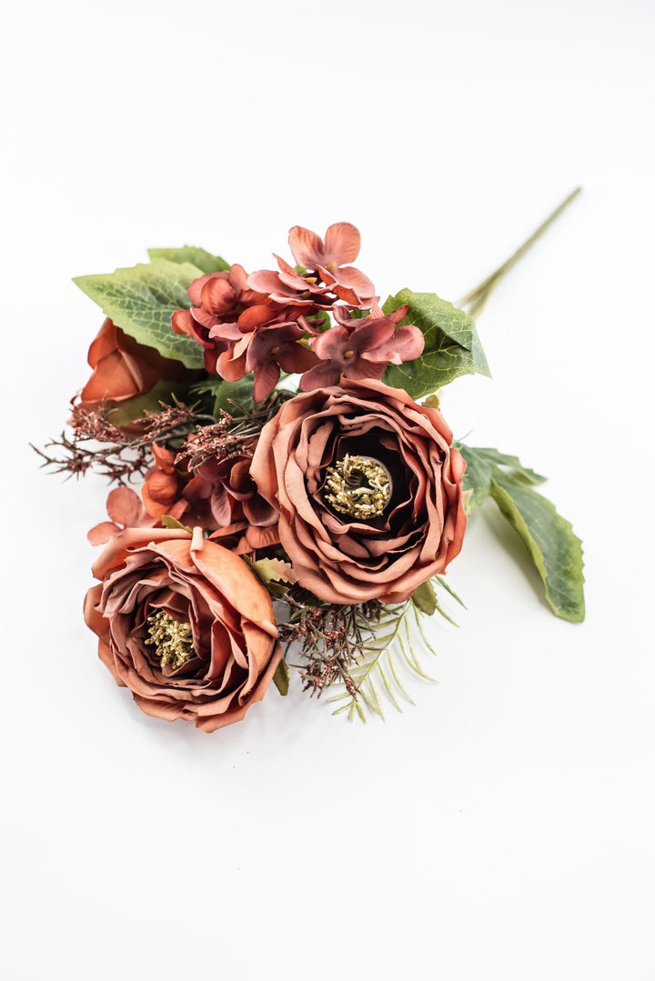 Artificial Terracotta Rose Filler Bush - 15" - Greenery MarketArtificial Flowers57453TARRA