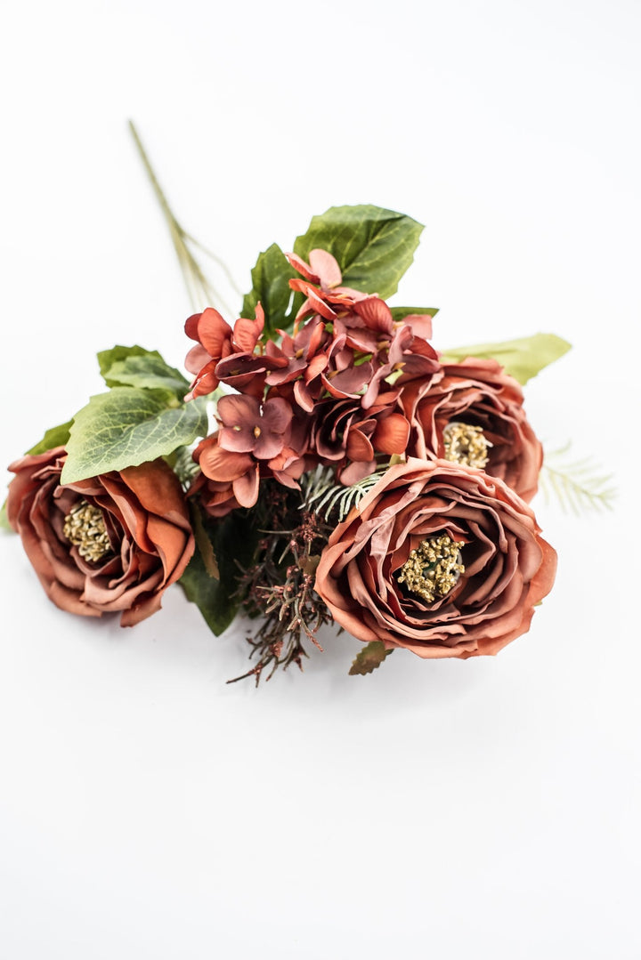 Artificial Terracotta Rose Filler Bush - 15" - Greenery MarketArtificial Flowers57453TARRA