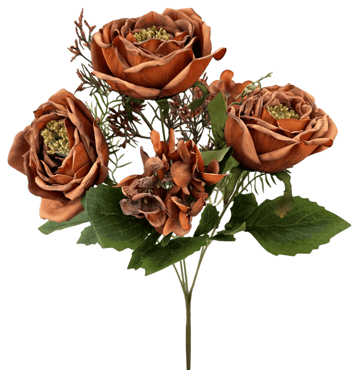Artificial Terracotta Rose Filler Bush - 15" - Greenery MarketArtificial Flowers57453TARRA