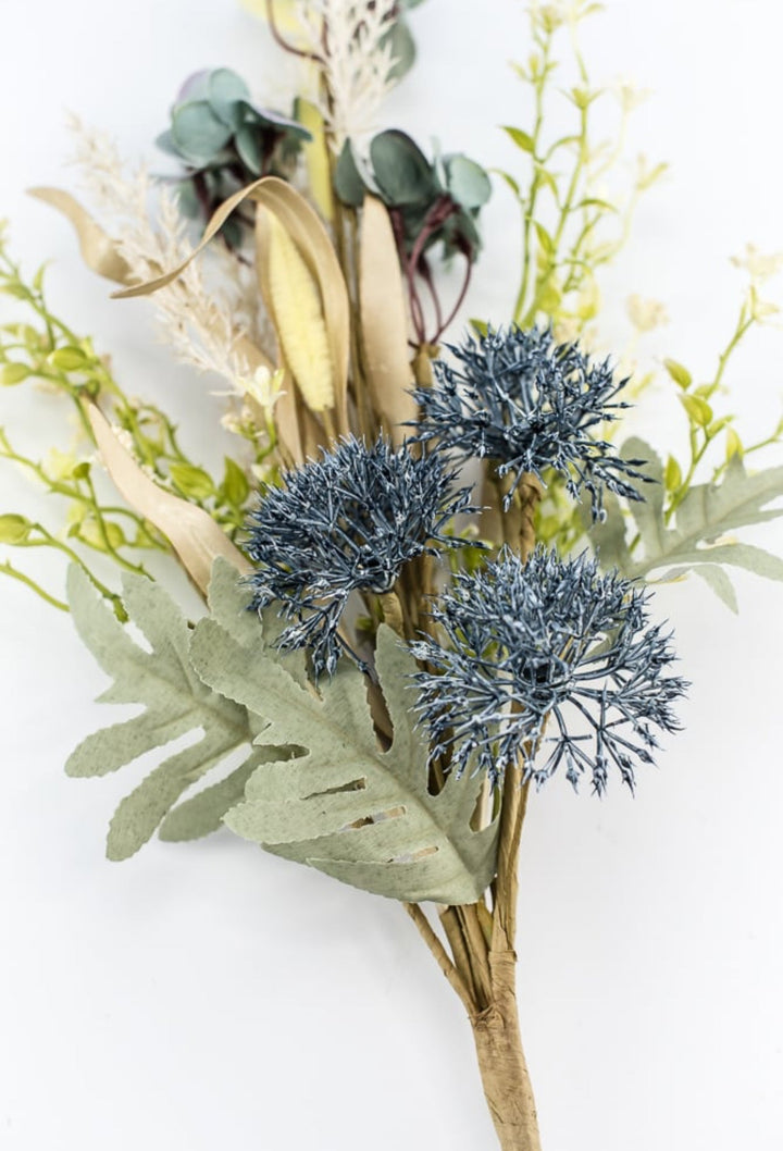 Artificial thistle hydrangeas bush - blue - Greenery Market64299 - BL