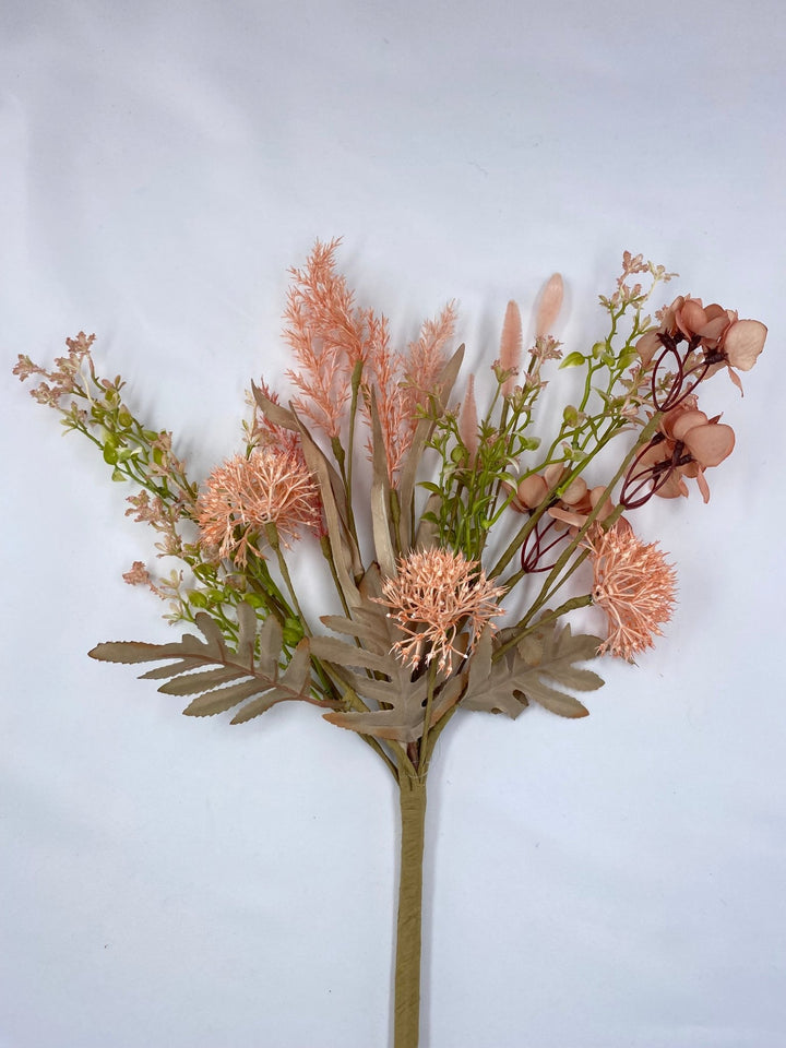 Artificial thistle hydrangeas bush - peach pink - Greenery Market64299 - PK