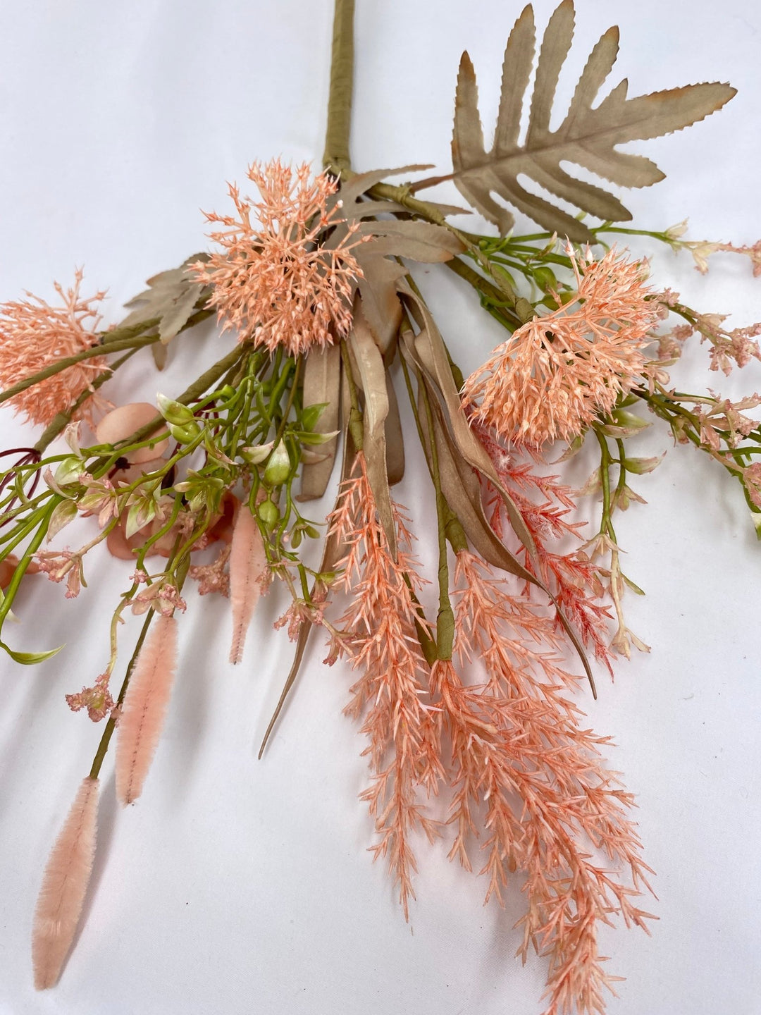 Artificial thistle hydrangeas bush - peach pink - Greenery Market64299 - PK