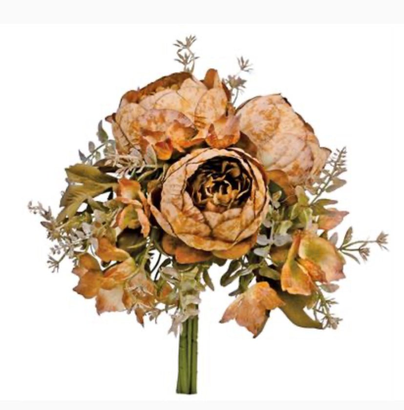 Artificial, vintage peony bundle - rust - Greenery Marketartificial flowers6110 - RT