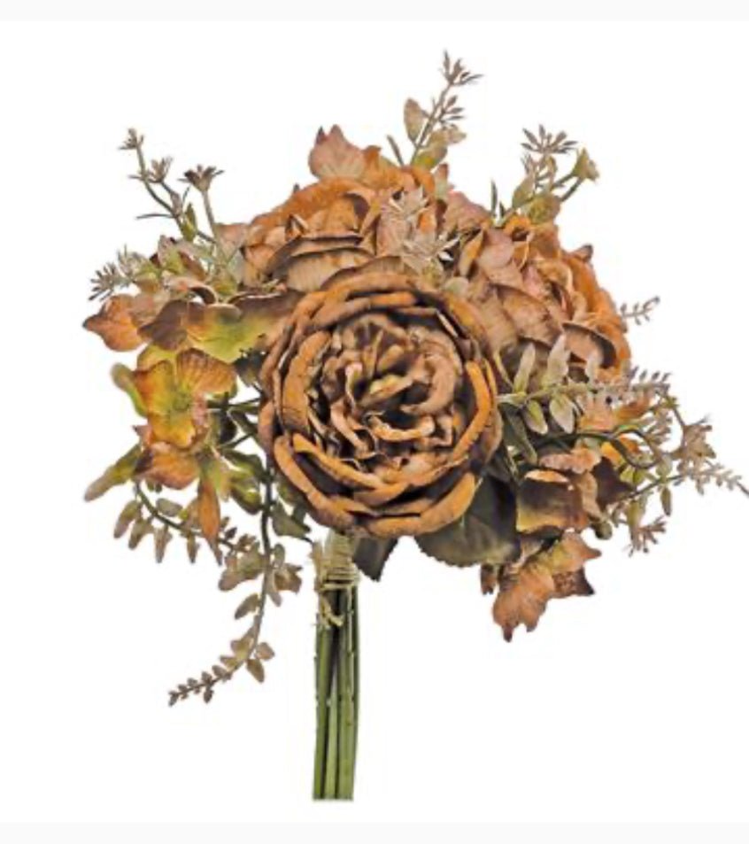 Artificial, vintage rose bundle - rust - Greenery Marketartificial flowers6111 - RT