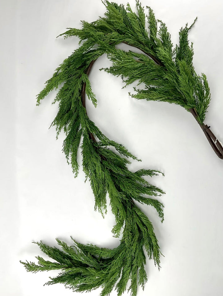 Artificial white cedar pine garland - 6’ - Greenery Marketgreenery2833267GR