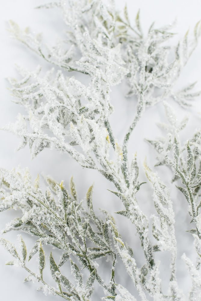 Artificial White & Green Snowy Greenery Spray - 30" - Greenery MarketArtificial Flowers253883