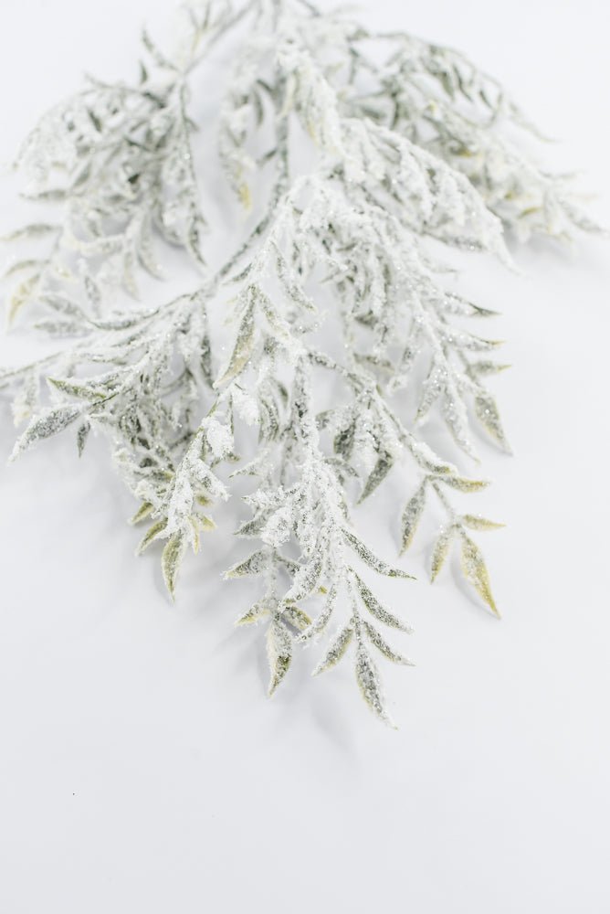 Artificial White & Green Snowy Greenery Spray - 30" - Greenery MarketArtificial Flowers253883