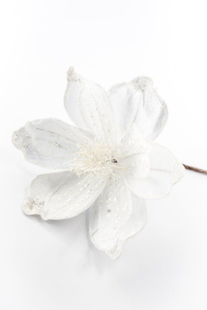 Artificial White Magnolia Spray - 18" - Greenery MarketArtificial FloraXF716-W