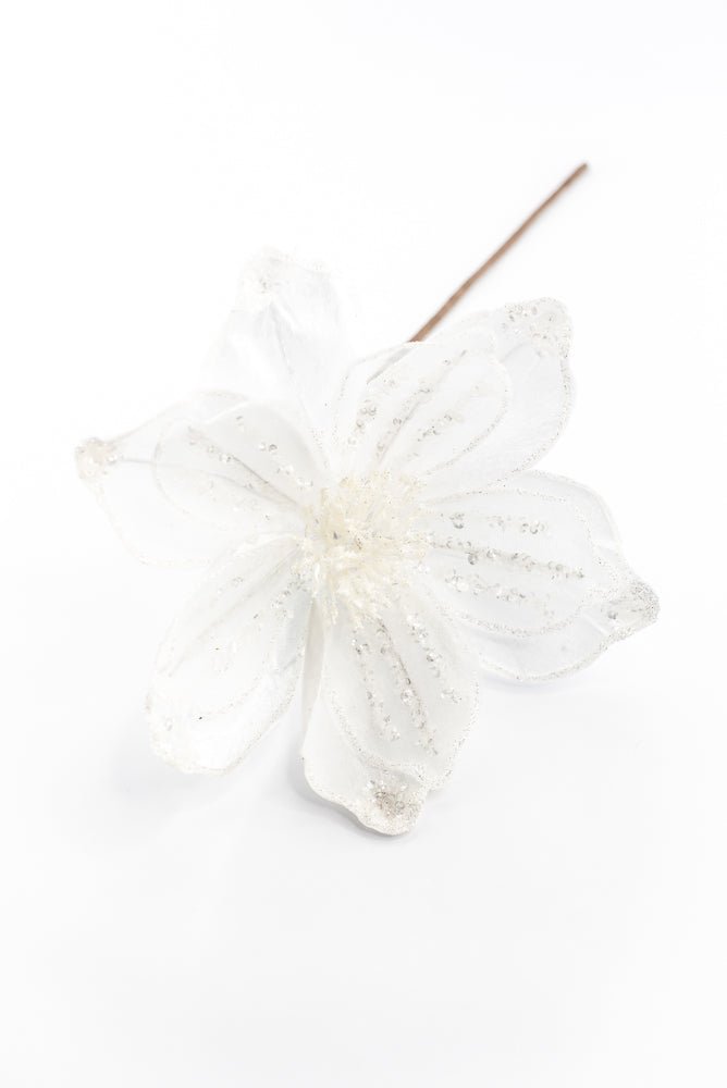 Artificial White Magnolia Spray - 18" - Greenery MarketArtificial FloraXF716-W