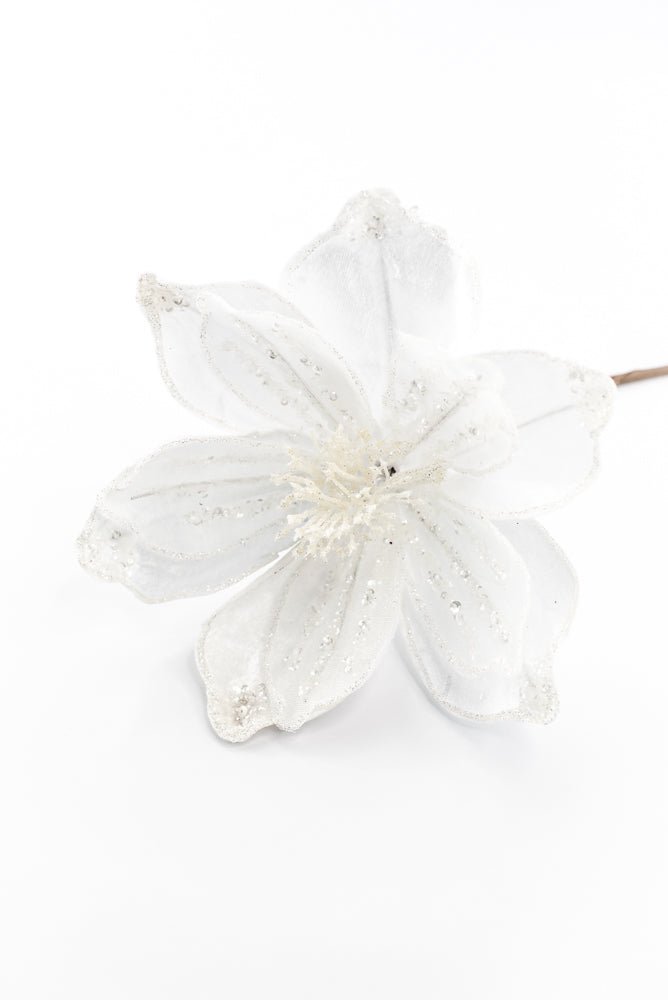 Artificial White Magnolia Spray - 18" - Greenery MarketArtificial FloraXF716-W