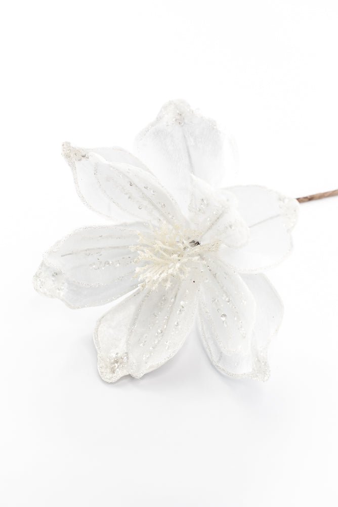 Artificial White Magnolia Spray - 18" - Greenery MarketArtificial FloraXF716-W