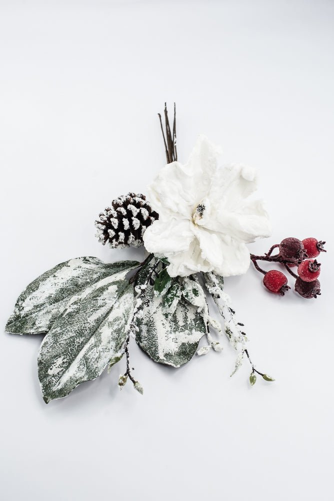 Artificial White Winter Magnolia Branch - 20" - Greenery MarketArtificial Branches216877
