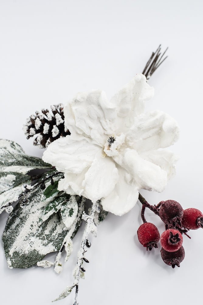 Artificial White Winter Magnolia Branch - 20" - Greenery MarketArtificial Branches216877