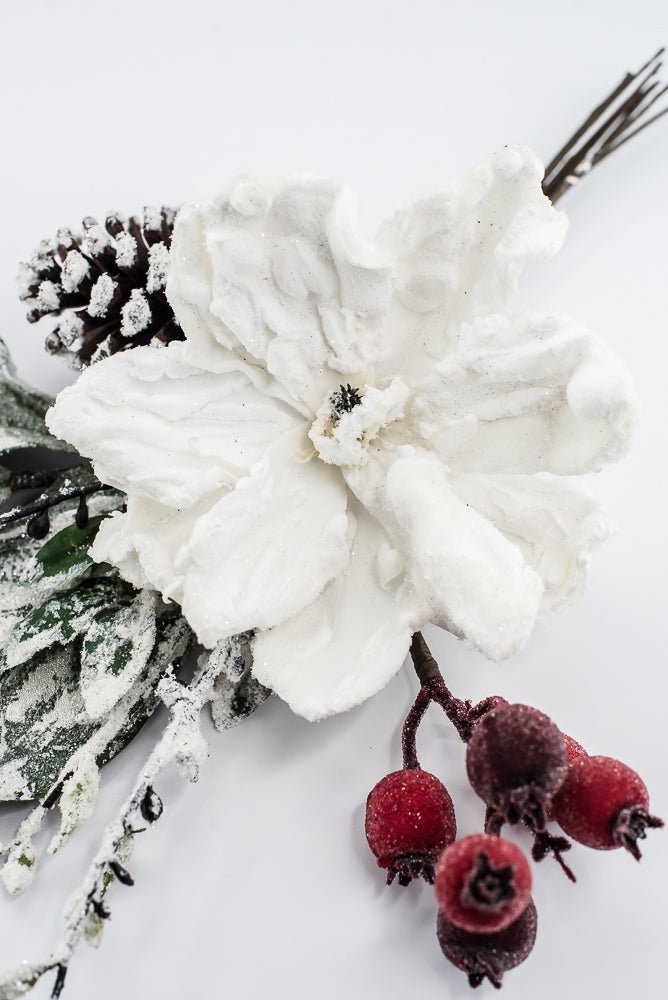 Artificial White Winter Magnolia Branch - 20" - Greenery MarketArtificial Branches216877