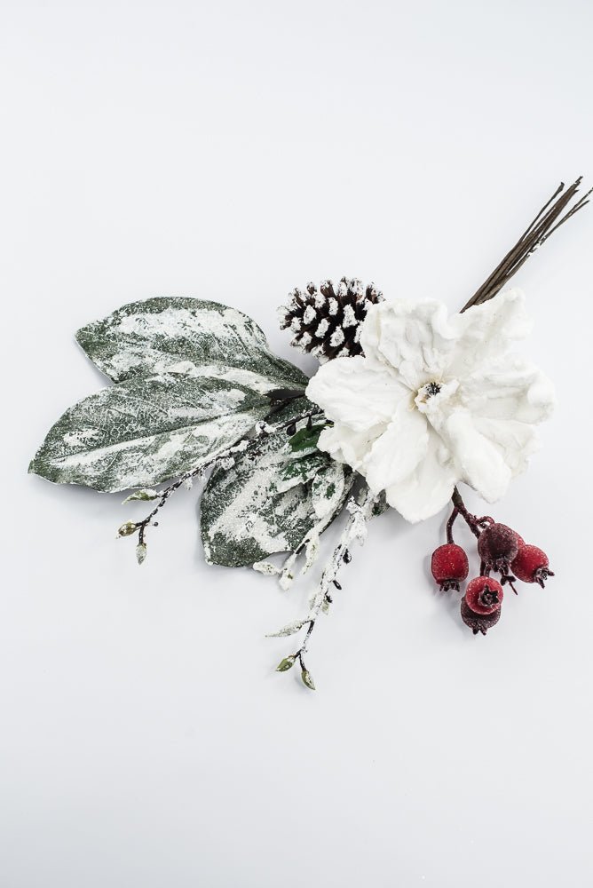 Artificial White Winter Magnolia Branch - 20" - Greenery MarketArtificial Branches216877