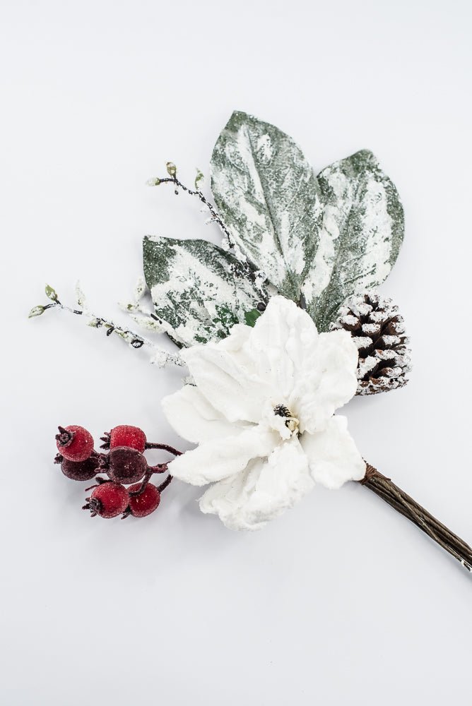 Artificial White Winter Magnolia Branch - 20" - Greenery MarketArtificial Branches216877