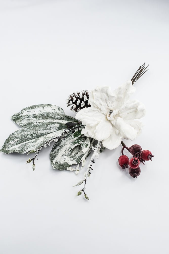 Artificial White Winter Magnolia Branch - 20" - Greenery MarketArtificial Branches216877