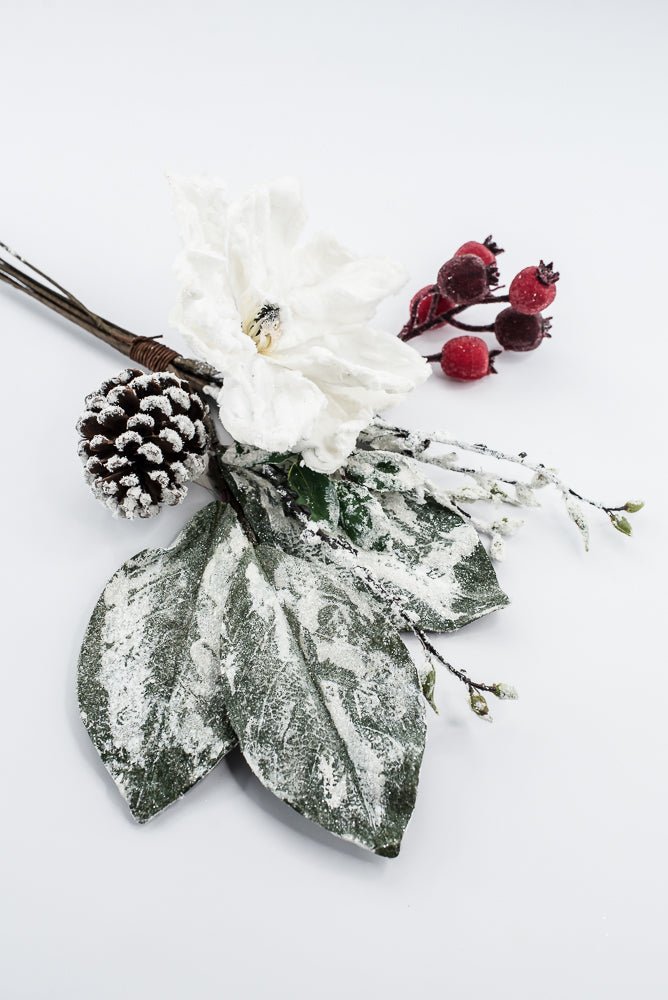 Artificial White Winter Magnolia Branch - 20" - Greenery MarketArtificial Branches216877