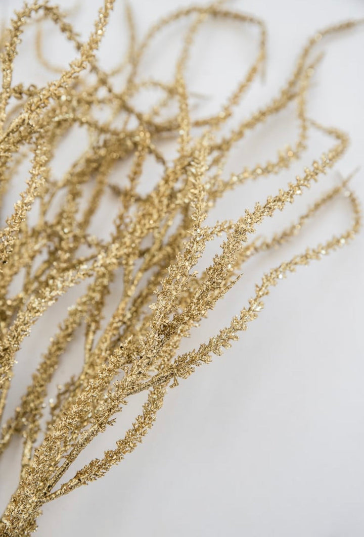 Artificial willow bush - glittered gold - Greenery MarketArtificial Flora82841-GOLD