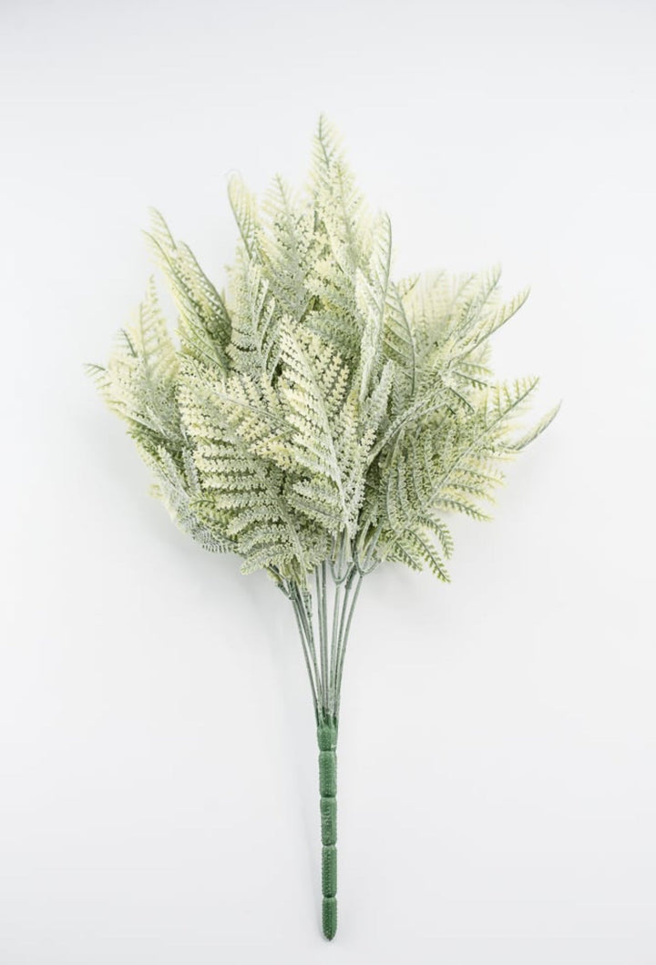 Artificial Winter leather leaf fern - lightly flocked - Greenery Marketgreenery81821