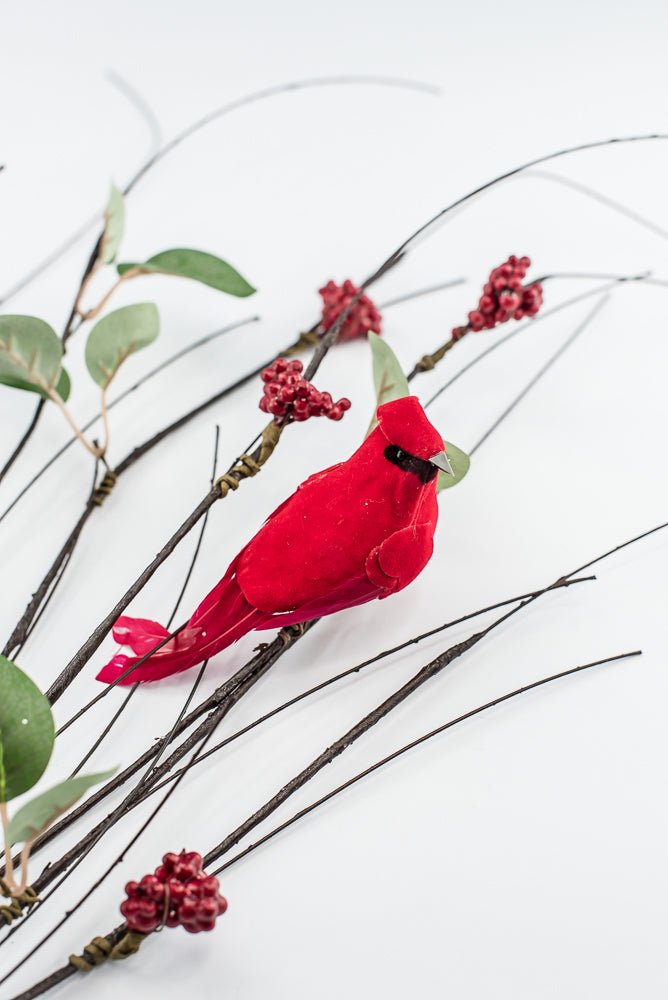 Artificial Wired Twigs, Red Berry & Cardinal Branch - 37" - Greenery MarketArtificial FloraXP2747