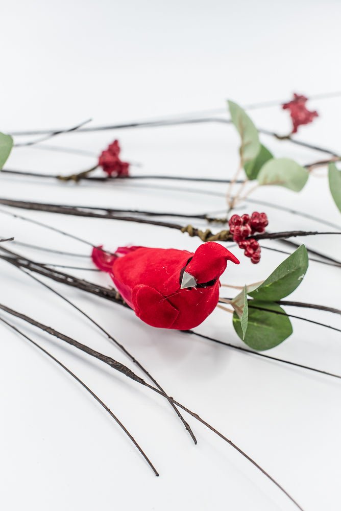 Artificial Wired Twigs, Red Berry & Cardinal Branch - 37" - Greenery MarketArtificial FloraXP2747
